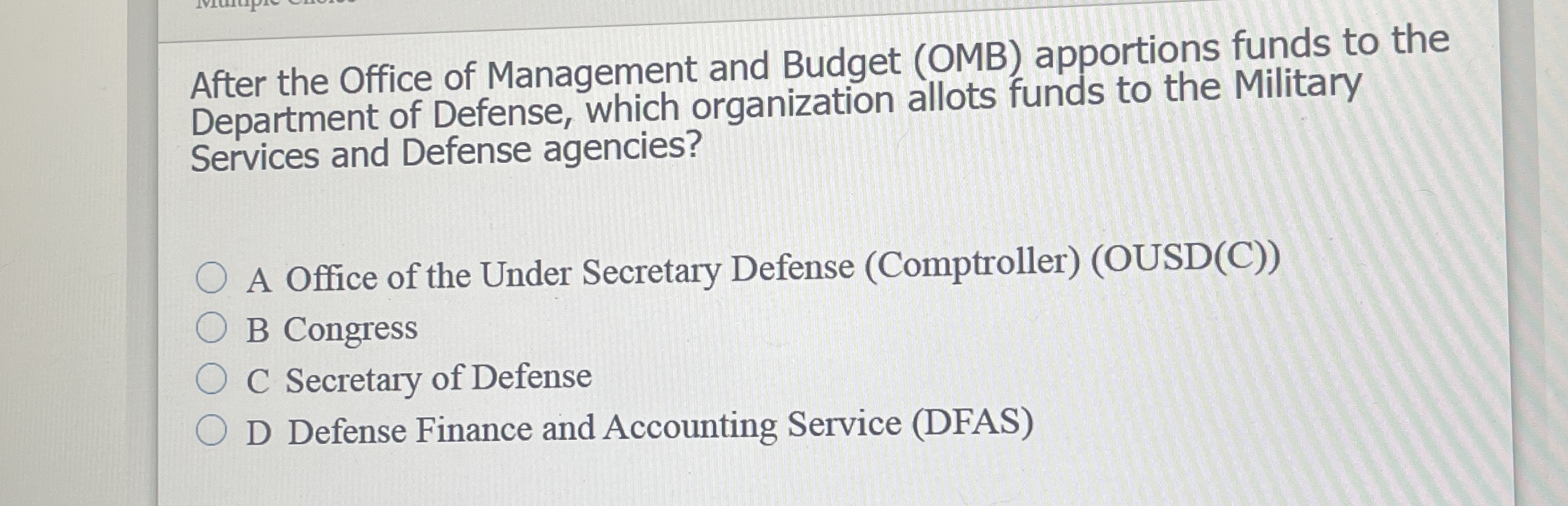 Solved After the Office of Management and Budget (OMB) | Chegg.com