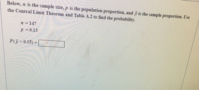Solved is the sample proportion. Use Below, n is the sample | Chegg.com