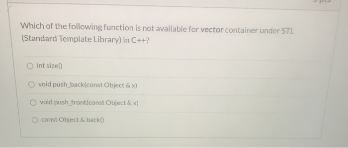Solved Which of the following function is not available for | Chegg.com