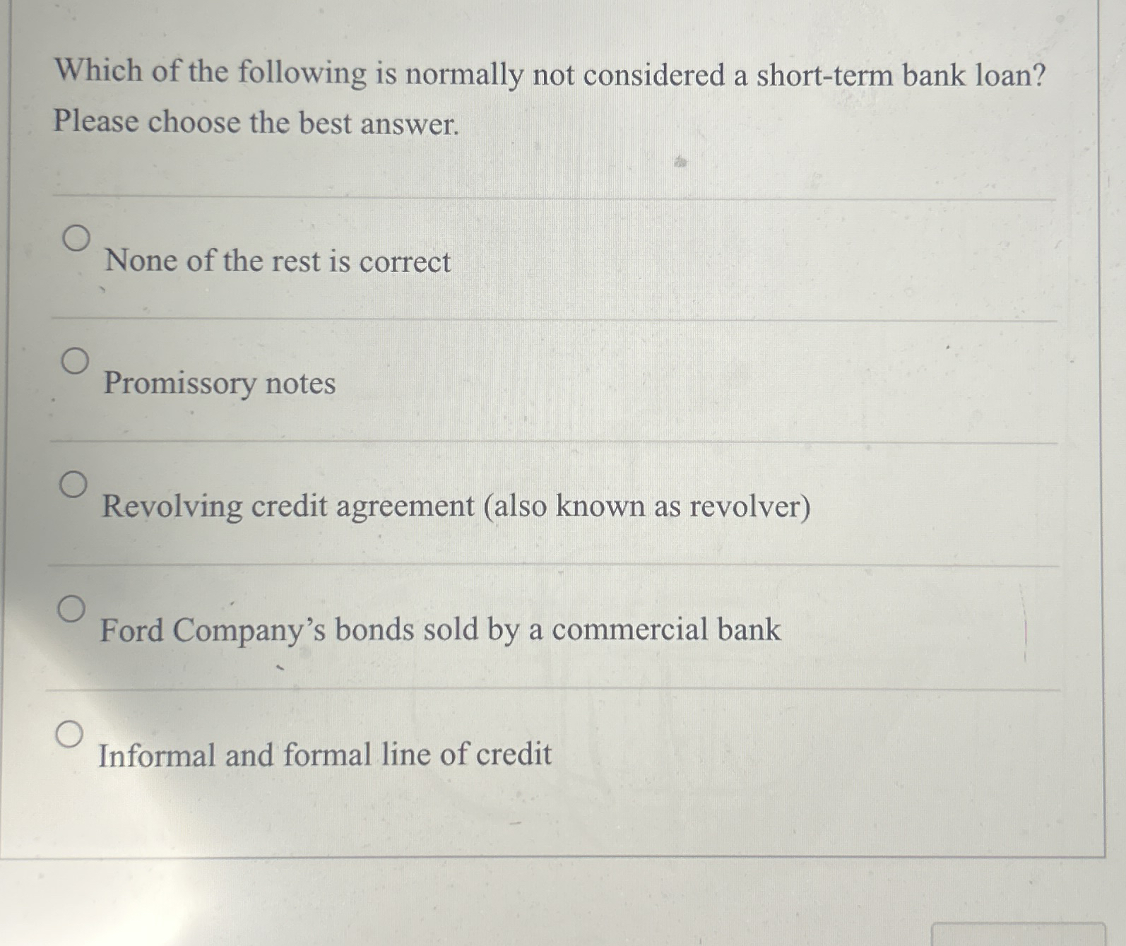 Solved Which of the following is normally not considered a | Chegg.com