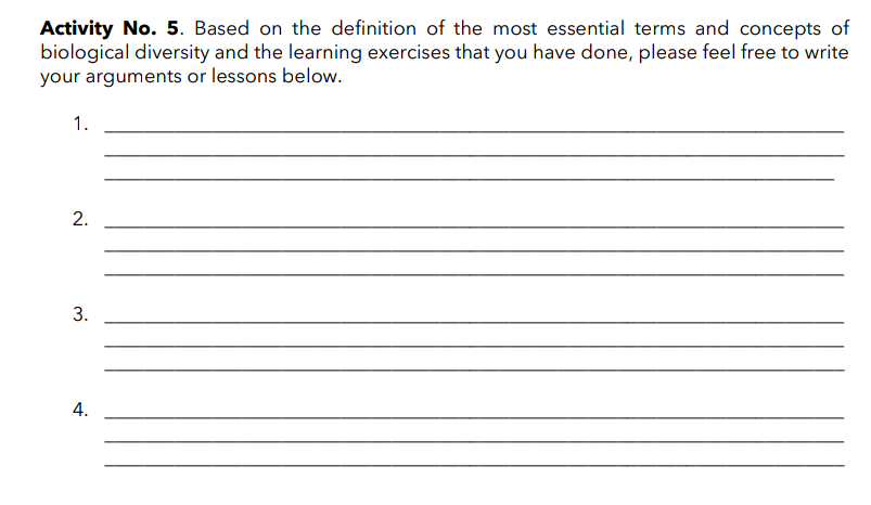 Solved Activity No. 5. Based on the definition of the most | Chegg.com