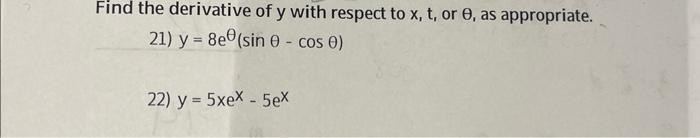 derivative of cos theta with respect to x