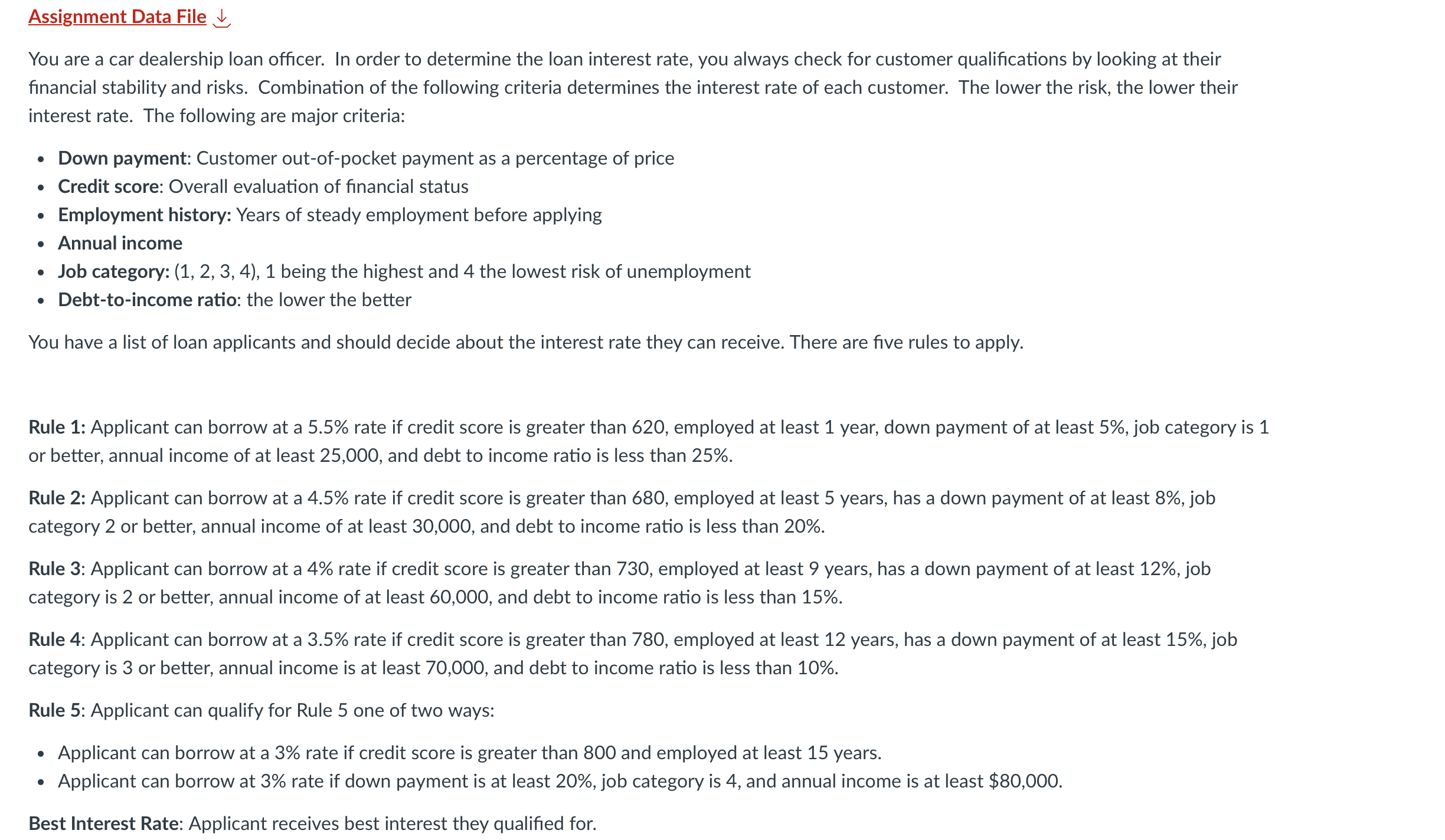 Solved EXCEL Assignent, give formulas and what to do with