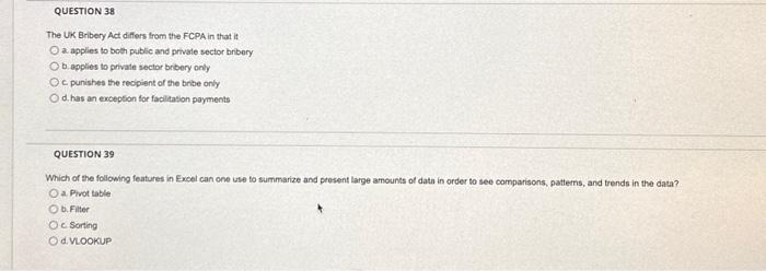 Solved The UK Bribery Act Differs From The FCPA In That It Chegg Com   Image