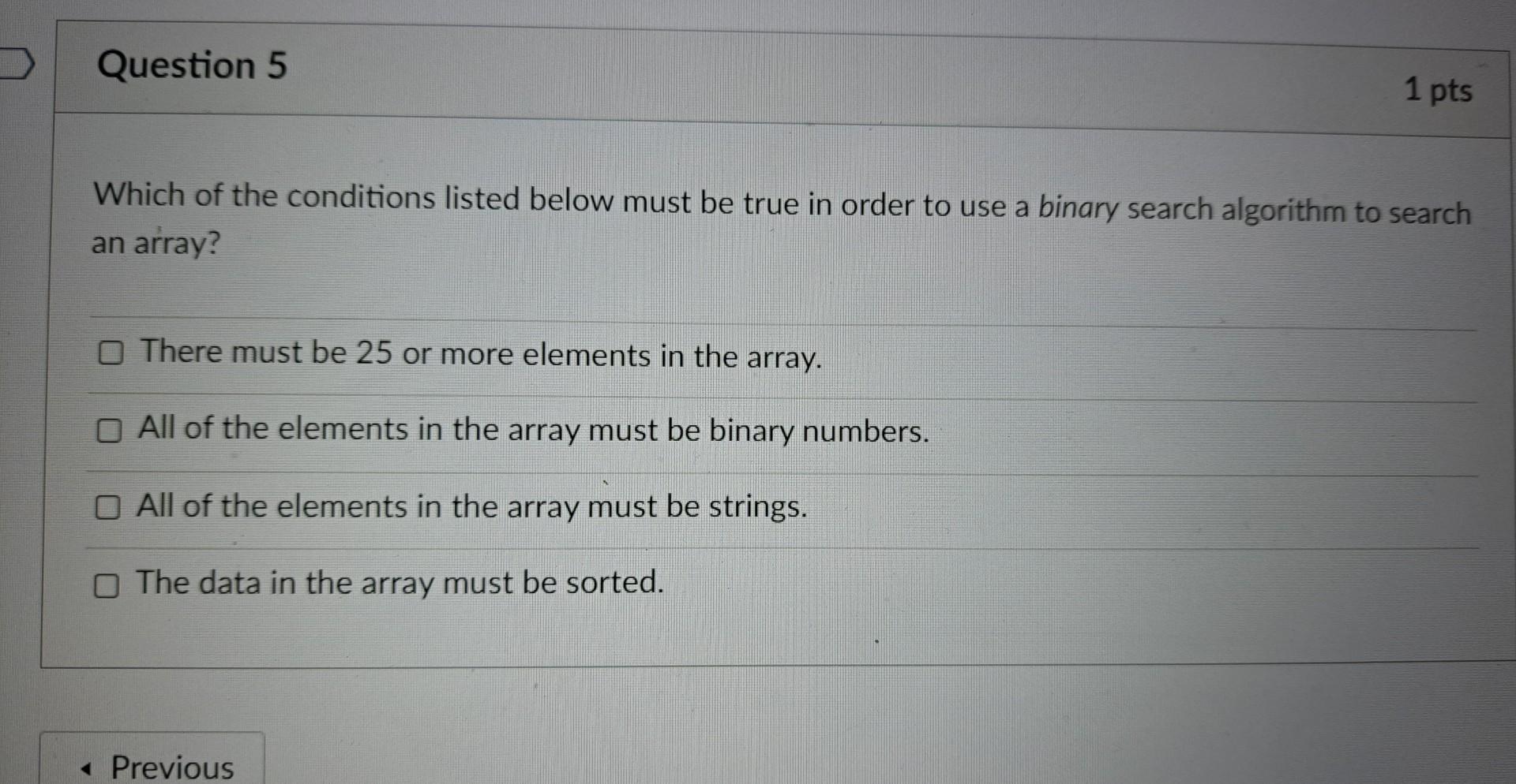 Solved After The Elements Of An Array Are Sorted Into Chegg solved-after-the-elements-of-an-array-are-sorted-into-chegg