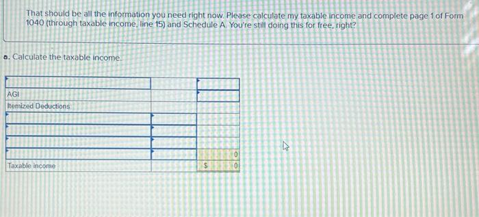 Solved plz do A (calculate the taxable income) and B. if you | Chegg.com