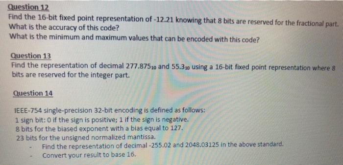 Solved Question 4 Perform the following operations using the | Chegg.com