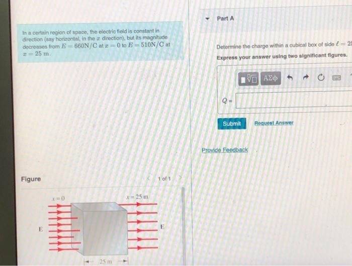 Solved In a certain region of space, the electric field is | Chegg.com