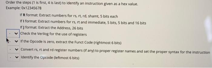 Solved Order the steps (1 is first, 4 is last) to identify | Chegg.com