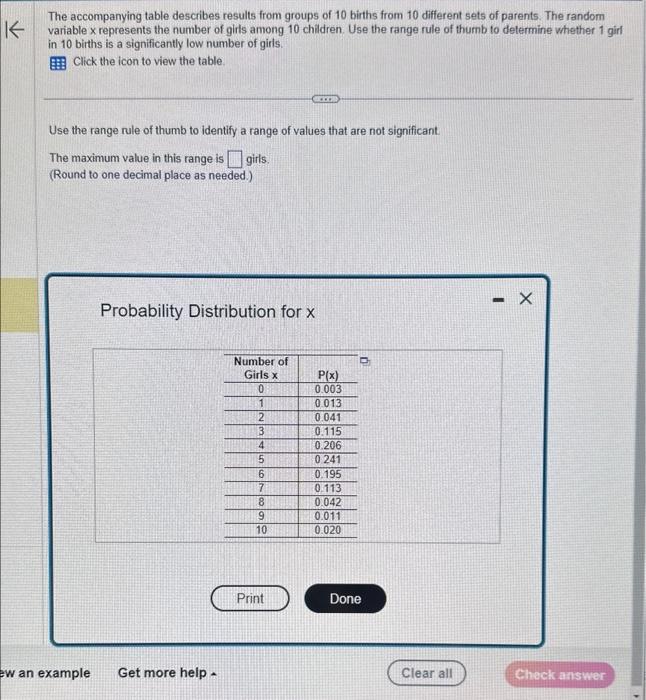 Solved The accompanying table describes results from groups | Chegg.com