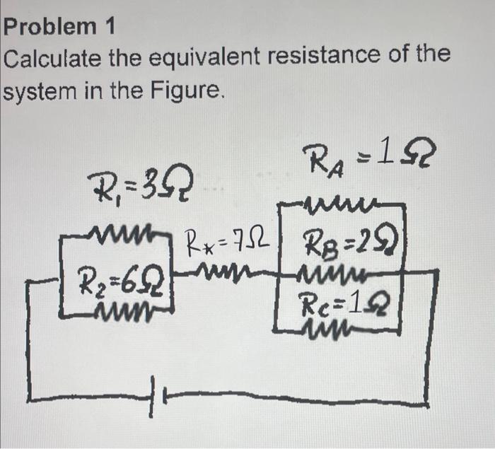 Solved Problem 1 Calculate The Equivalent Resistance Of The | Chegg.com