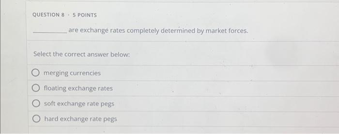 Solved Are Exchange Rates Completely Determined By Market | Chegg.com