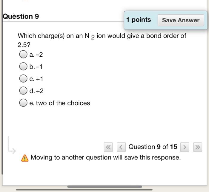 Solved Question 9 1 points Save Answer Which charge(s) on an | Chegg.com
