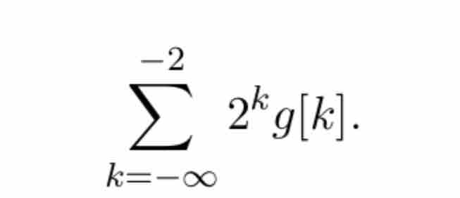 Solved ∑k=-∞-22kg[k] ﻿and we ﻿known g[k] is 14+4k | Chegg.com