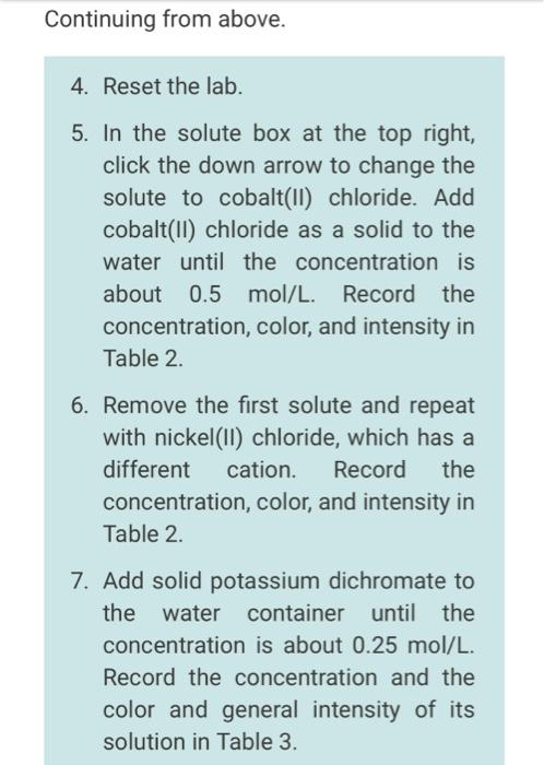 Open The Phet Lab Simulation For Beer S Law In A New