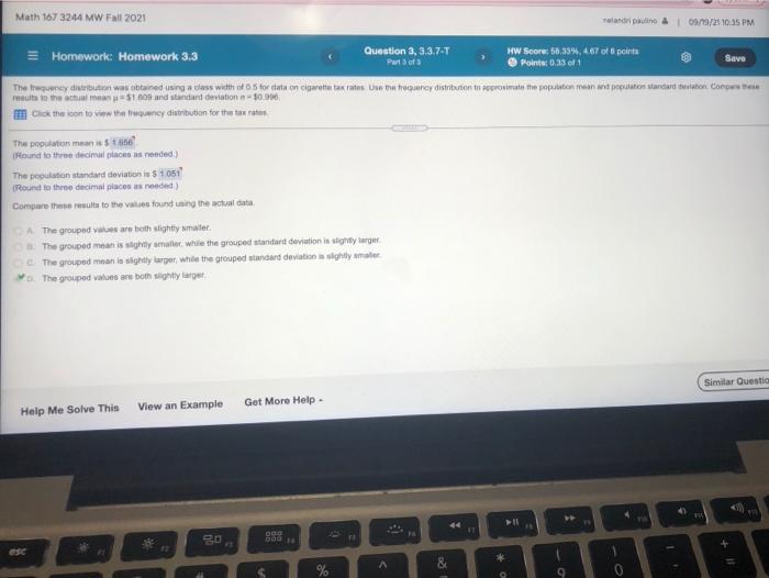 Solved Math 167 3264 MW Fall 2021 Taladripadline | Chegg.com