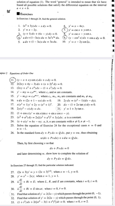 Solved Chapter 2 Equations Of Order One And The Desired Set Chegg Com