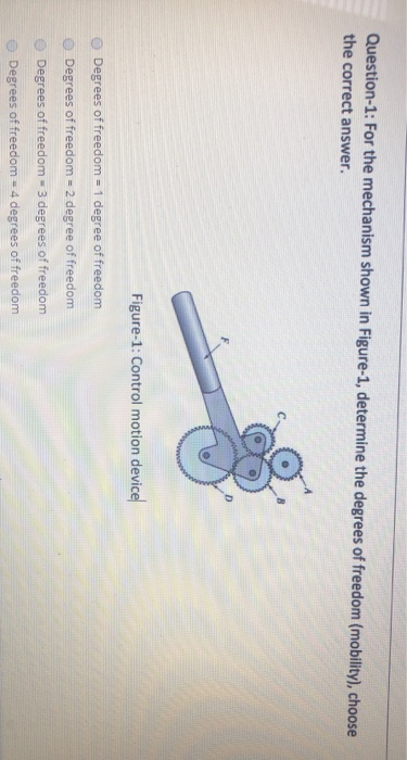 Solved Question-1: For the mechanism shown in Figure-1, | Chegg.com