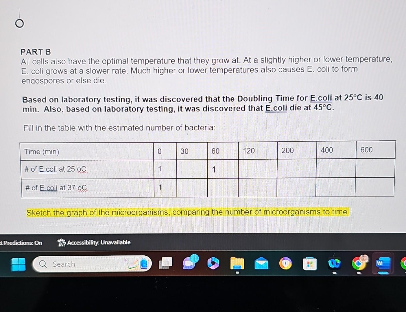 Solved PART B All cells also have the optimal temperature