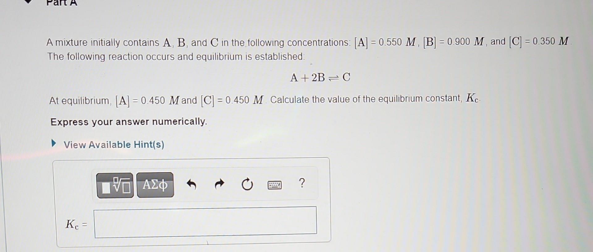 Solved A Mixture Initially Contains A,B, And C In The | Chegg.com