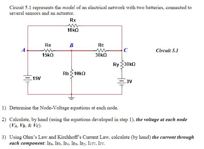 Solved Circuit 5.1 represents the model of an electrical | Chegg.com