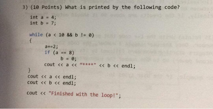 Solved 3) (10 Points) What is printed by the following code? | Chegg.com