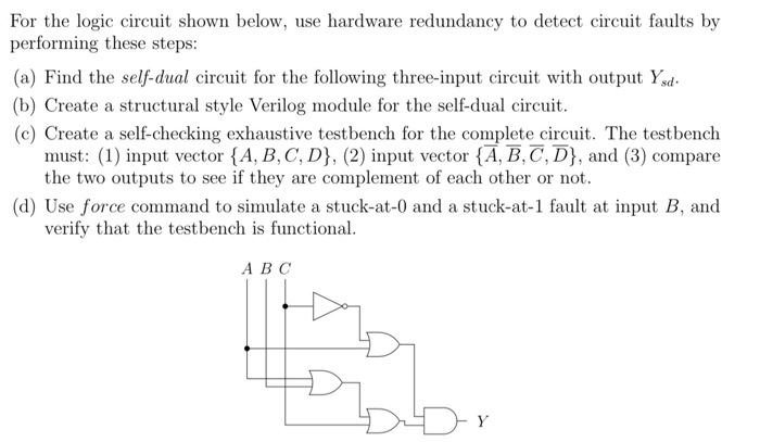 For the logic circuit shown below, use hardware | Chegg.com