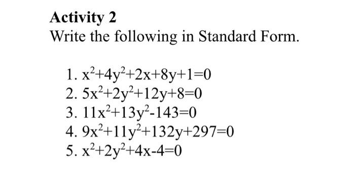 write y 3 1 2 x 5 in standard form