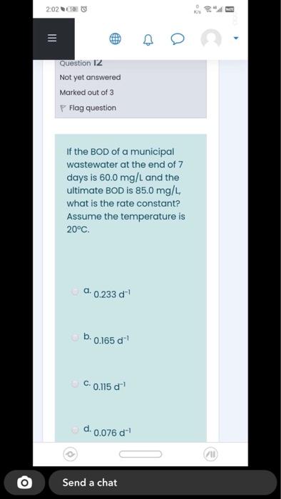 Solved 2020 III Question 12 Not yet answered Marked out of 3 | Chegg.com