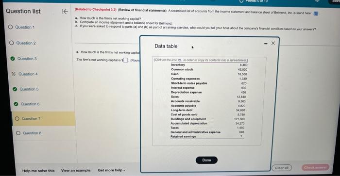Solved a. How much is the flemb net working capilar? b. | Chegg.com
