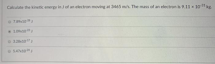 Solved 81 kg. Calculate the kinetic energy in J of an | Chegg.com