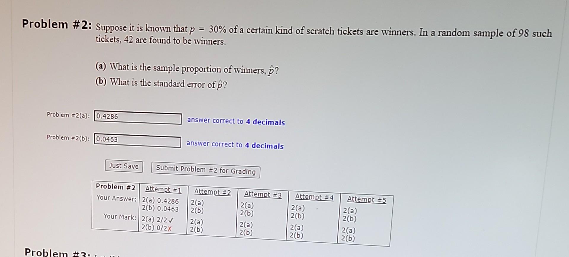 Solved Problem \#2: Suppose it is known that p=30% of a | Chegg.com