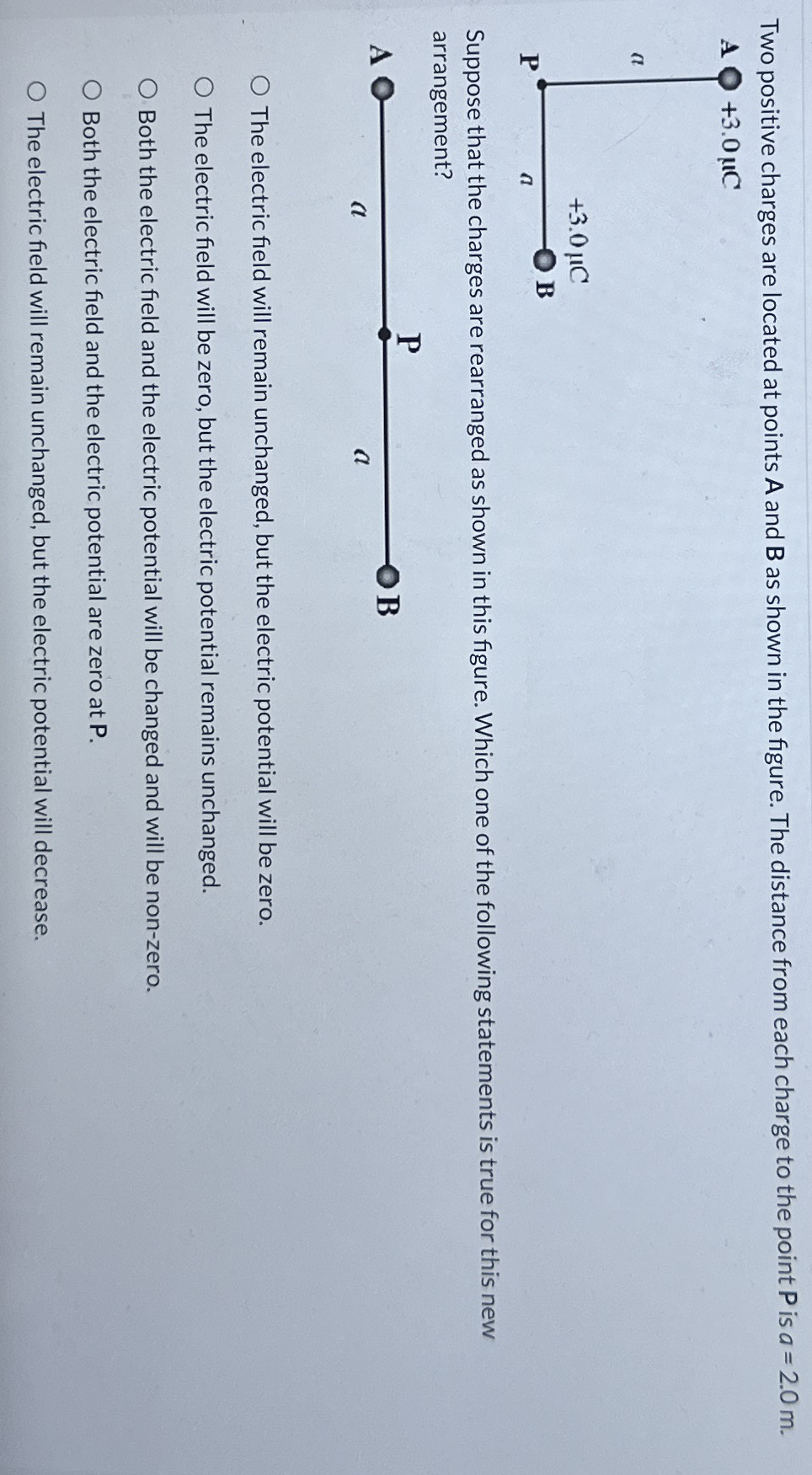 Solved Two positive charges are located at points A and B | Chegg.com