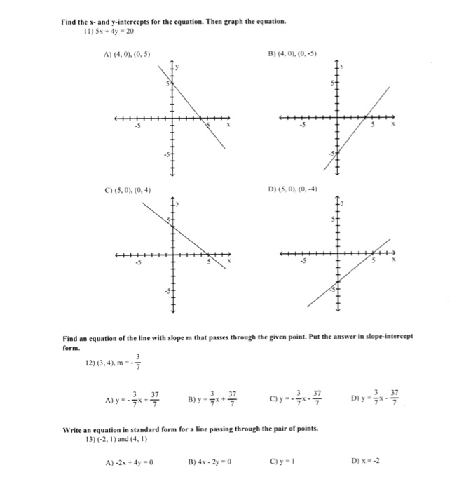 Solved Choose one of the four lines graphed which most | Chegg.com