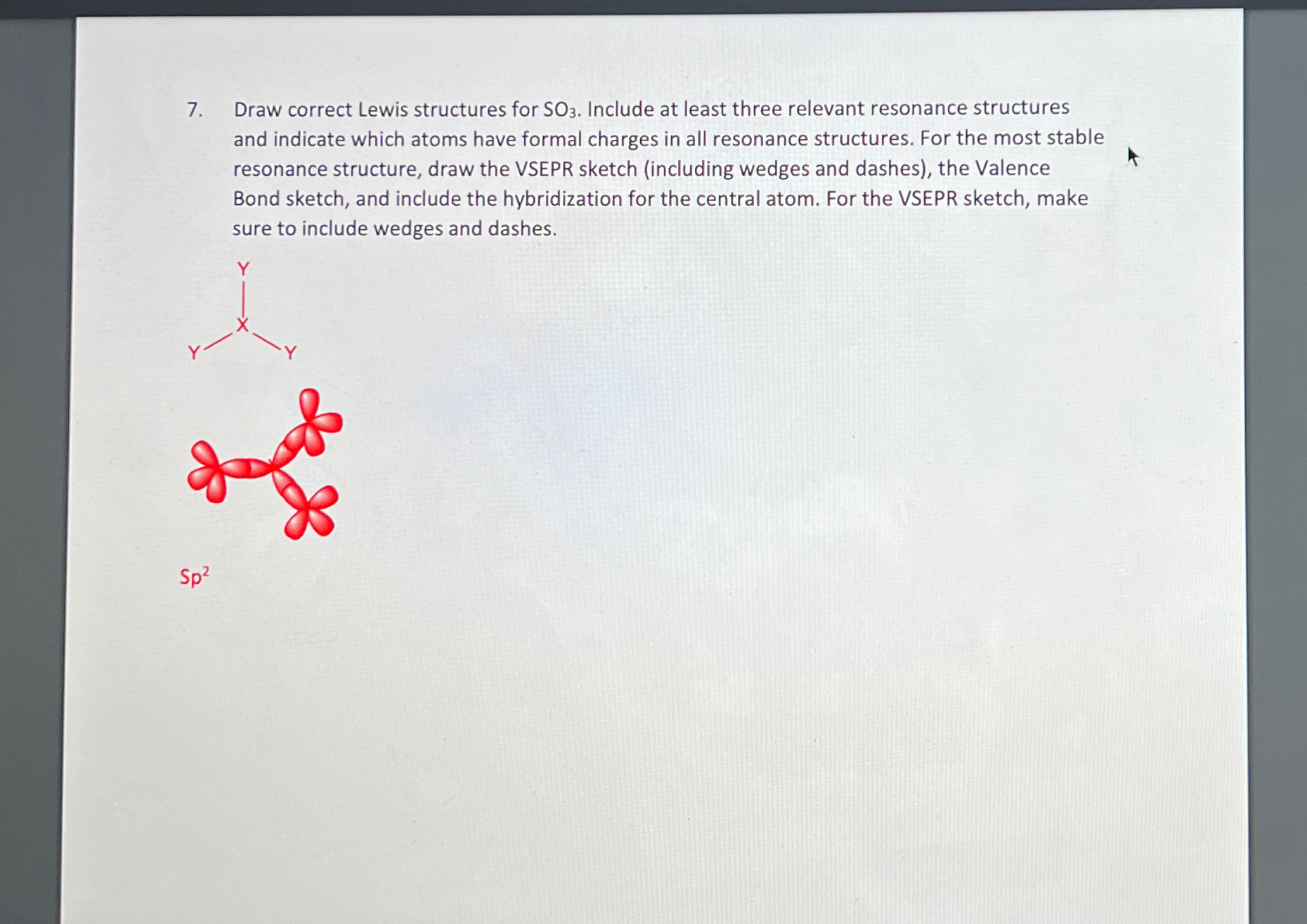 Solved Draw correct Lewis structures for SO3. ﻿Include at | Chegg.com