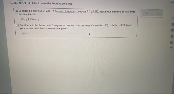 Solved Use The ALEKS Calculator To Solve The Following | Chegg.com