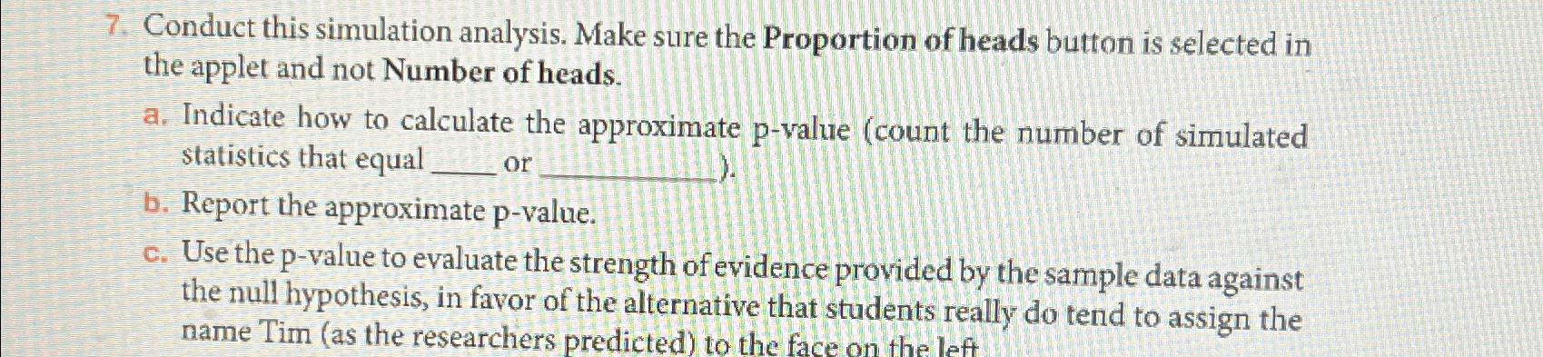 Conduct this simulation analysis. Make sure the | Chegg.com