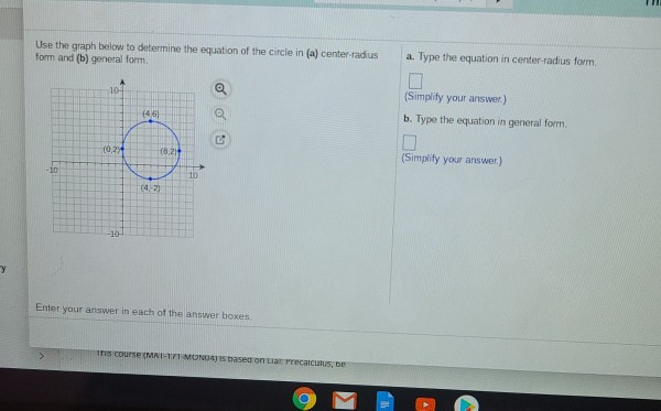 Solved Use the graph below to determine the equation of the | Chegg.com