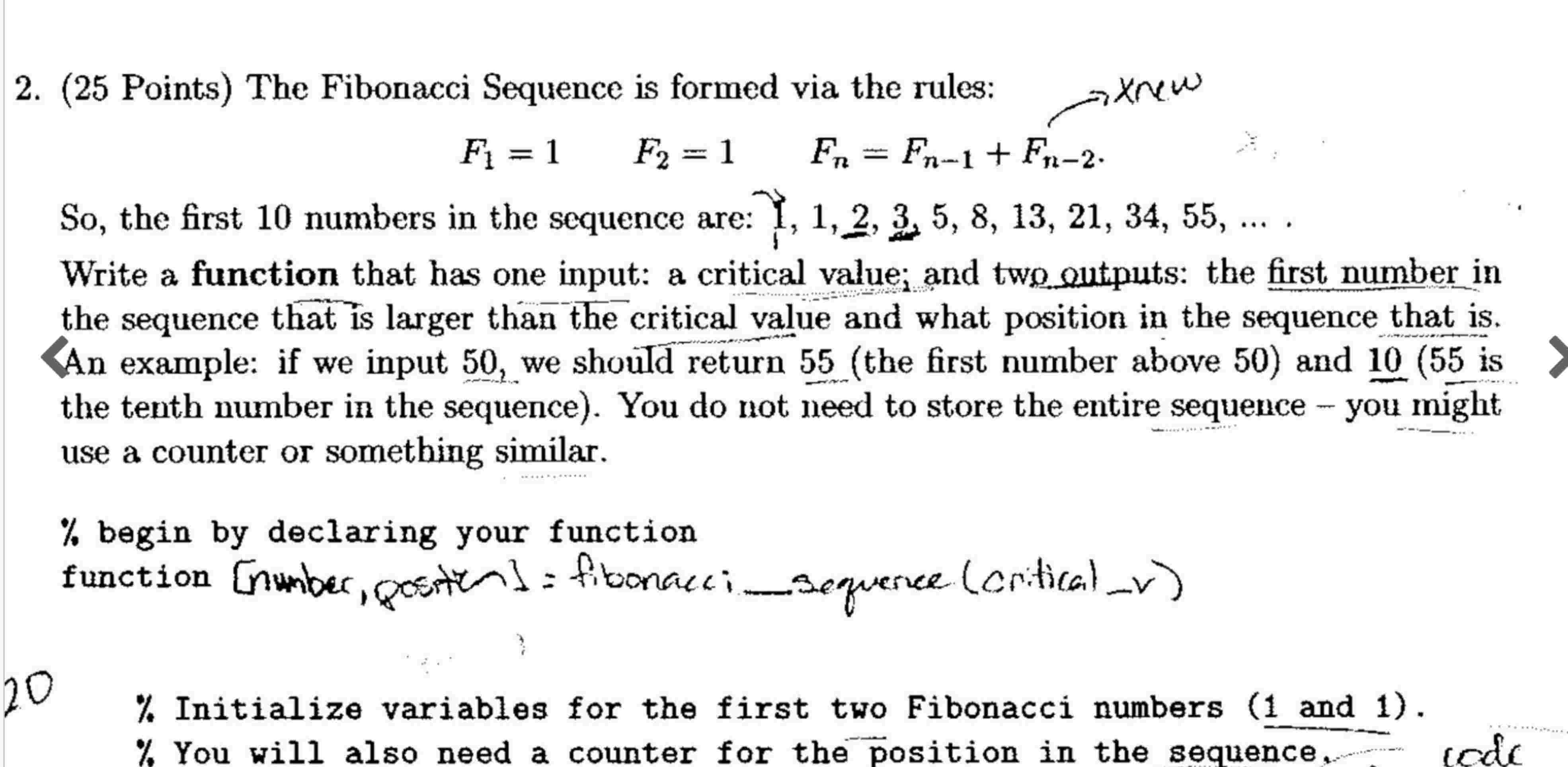 Solved \% begin by declaring your functionfunction [number, | Chegg.com