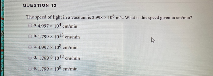 Essay On Speed Of Light In A Vacuum