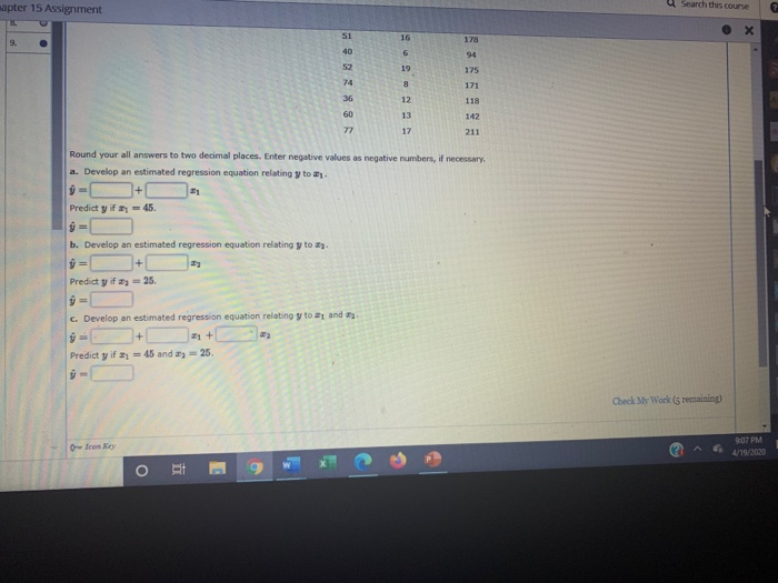 Solved & Search this course Chapter 15 Assignment eBook | Chegg.com