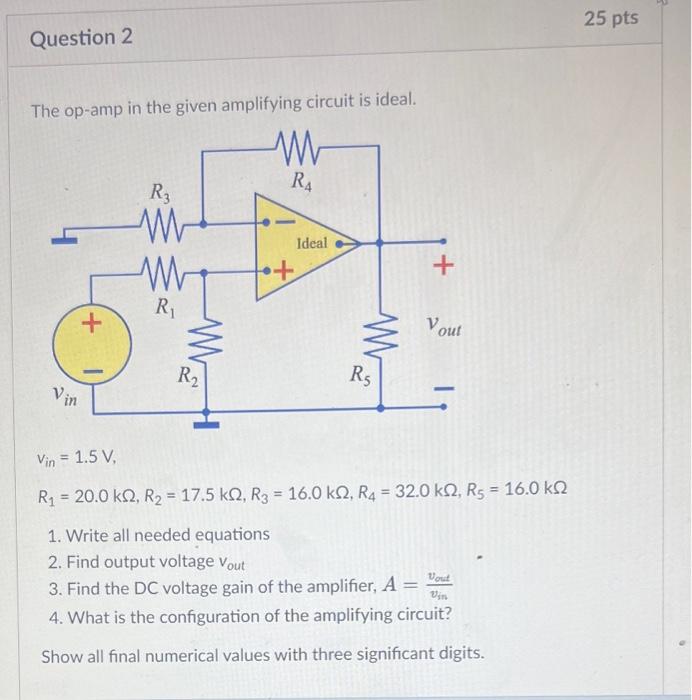 Solved The opamp in the given amplifying circuit is ideal.