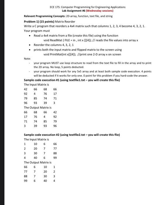 ECE 175: Computer Programming for Engineering