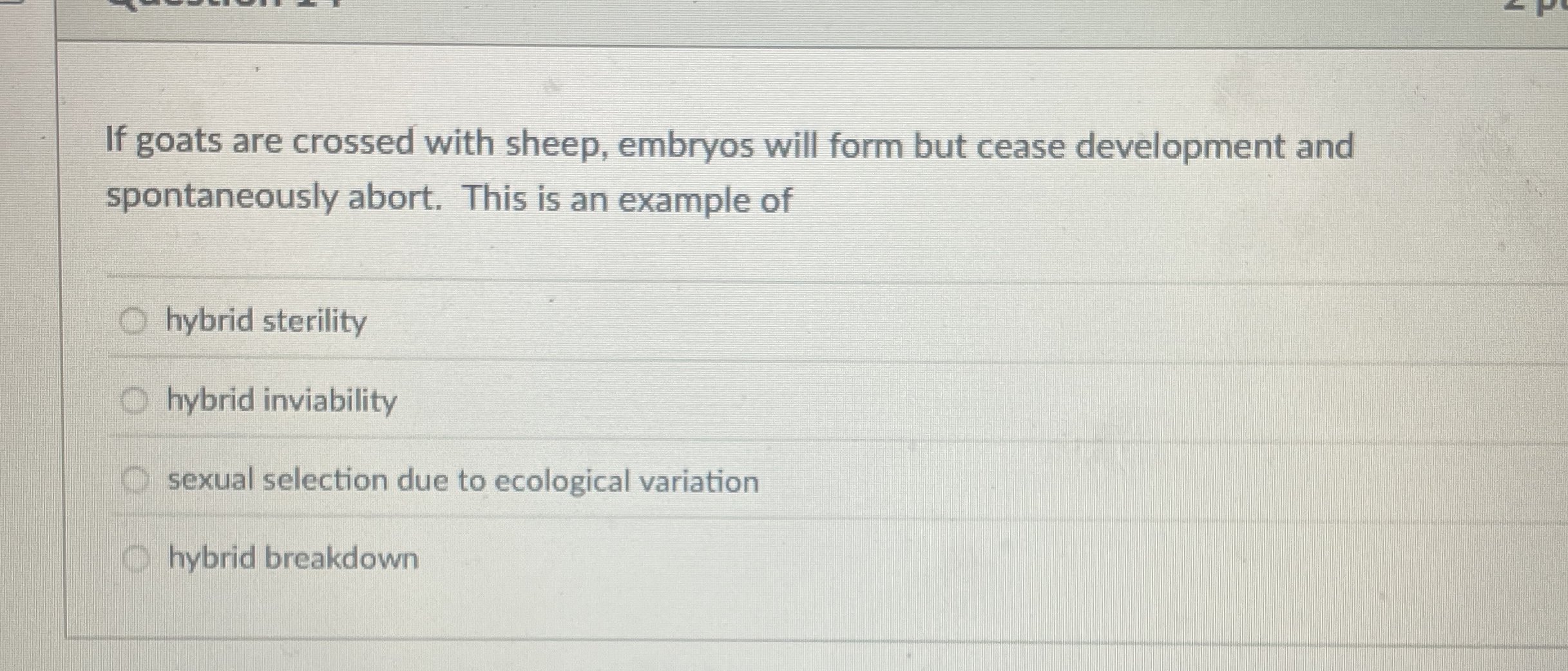 High Quality SOLUTION If goats are crossed with sheep, embryos will ...