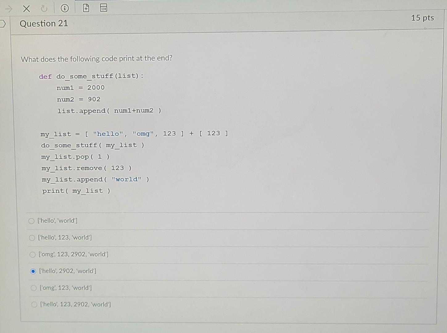 Solved Examine the following code, then answer the following