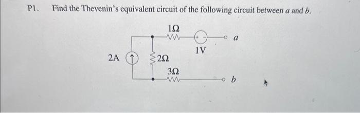 Solved Find The Thevenin's Equivalent Circuit Of The | Chegg.com