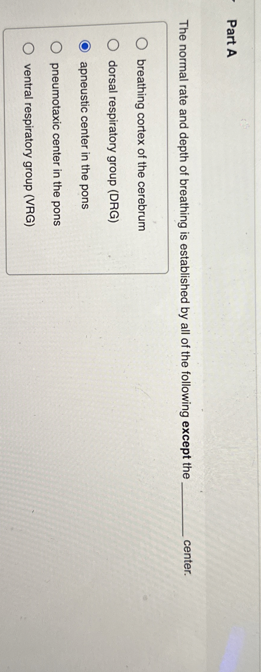 Solved Part AThe normal rate and depth of breathing is