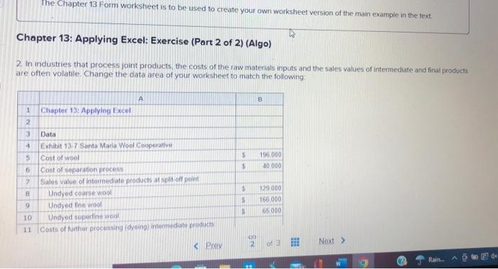 Solved The Chapter 13 Form worksheet is to be used to create | Chegg.com