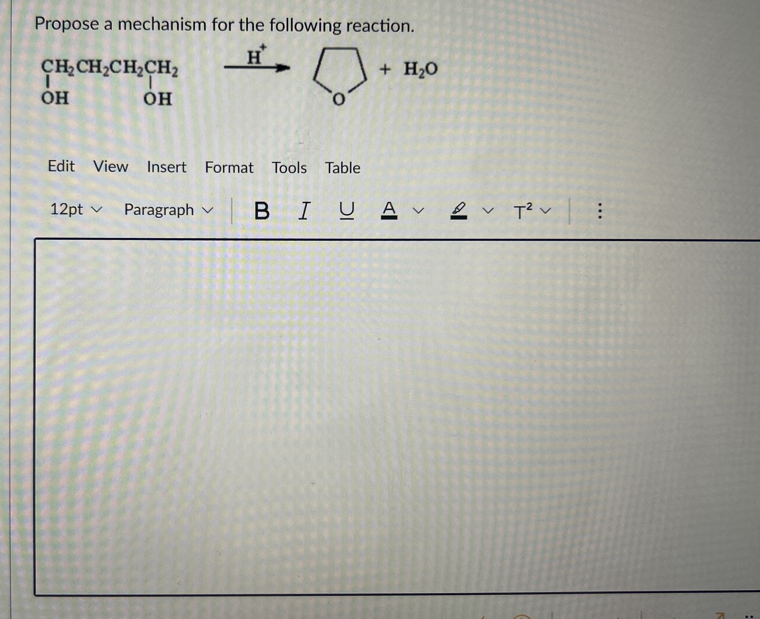 Solved Propose a mechanism for the following reaction.Edit | Chegg.com