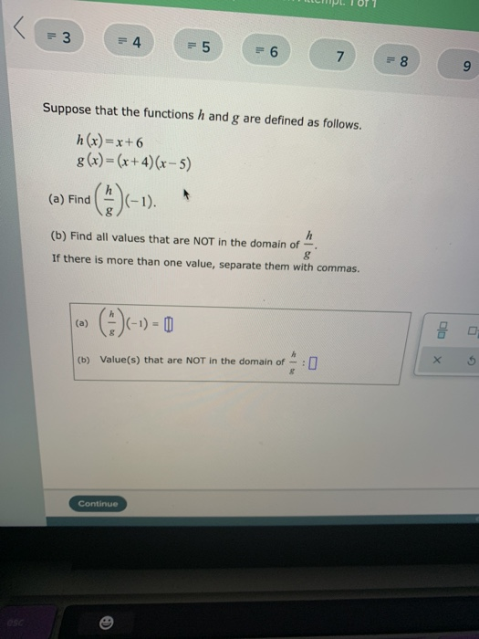 Solved 3 4 5 F 6 7 8 Suppose That The Functions H And